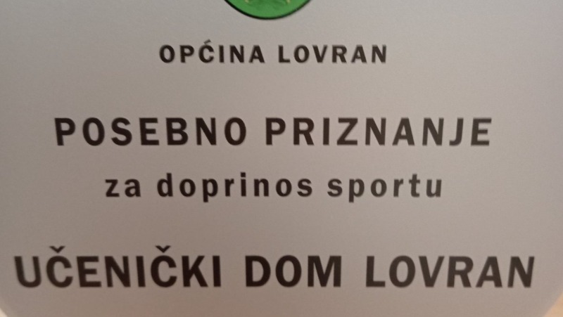 Priznanje općine Lovran za djelovanje u sportu